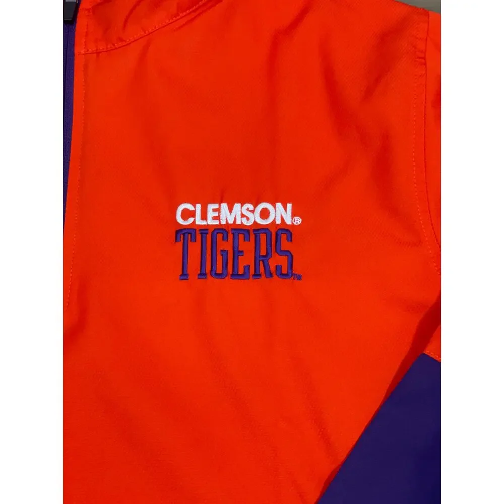 Clemson Tigers M Orange Windbreaker NWT Knights Apparel Embroidered Front Back